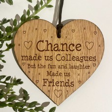 Colleague Gift Oak Wood Heart Leaving Job Gift For Friend