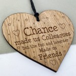 Colleague Gift Oak Wood Heart Leaving Job Gift For Friend
