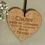 Colleague Gift Oak Wood Heart Leaving Job Gift For Friend