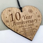Personalised 10th Anniversary Gift Engraved 10 Year Anniversary