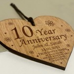 Personalised 10th Anniversary Gift Engraved 10 Year Anniversary