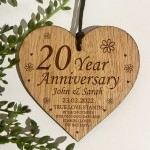 Personalised 20th Anniversary Gift Engraved 20 Year Anniversary