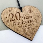 Personalised 20th Anniversary Gift Engraved 20 Year Anniversary