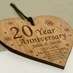 Personalised 20th Anniversary Gift Engraved 20 Year Anniversary