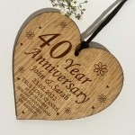 Personalised 40th Anniversary Gift 40 Year Anniversary Engraved 