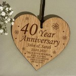 Personalised 40th Anniversary Gift 40 Year Anniversary Engraved 
