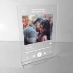 Anniversary Gift Personalised Song Plaque Gift For Him Boyfriend