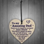 Dad Gifts Hanging Wood Heart Birthday Fathers Day Gift For Dad