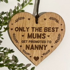 Mum Nanny Gifts Engraved Wood Heart Gift For Birthday Pregnancy