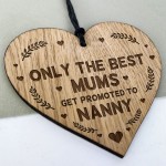Mum Nanny Gifts Engraved Wood Heart Gift For Birthday Pregnancy