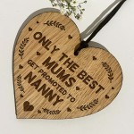 Mum Nanny Gifts Engraved Wood Heart Gift For Birthday Pregnancy