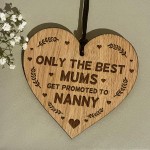 Mum Nanny Gifts Engraved Wood Heart Gift For Birthday Pregnancy