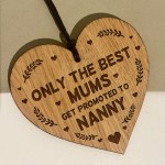 Mum Nanny Gifts Engraved Wood Heart Gift For Birthday Pregnancy