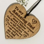 I Love You Dad Gift Engraved Heart Sign For Birthday Fathers Day