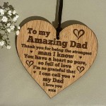 I Love You Dad Gift Engraved Heart Sign For Birthday Fathers Day
