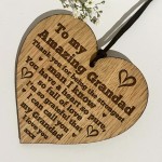 I Love You Grandad Gift Engraved Heart Sign For Birthday Gift
