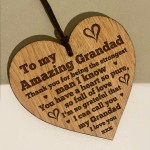 I Love You Grandad Gift Engraved Heart Sign For Birthday Gift