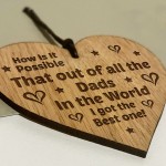 Funny Dad Gifts Birthday Fathers Day Gift For Him Engraved Heart