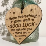 Good Luck Colleague Friend Teacher Work New Job Gift Engraved