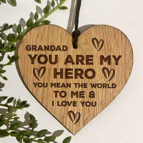 Grandad Gifts For Fathers Day Birthday Engraved Heart Gift