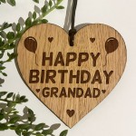 Birthday Gift For Grandad Wood Engraved Heart 50th 60th 70th