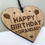 Birthday Gift For Grandad Wood Engraved Heart 50th 60th 70th