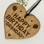 Birthday Gift For Grandad Wood Engraved Heart 50th 60th 70th