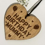 Birthday Gift For Mummy Wood Engraved Heart 30th 40th 50th