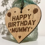 Birthday Gift For Mummy Wood Engraved Heart 30th 40th 50th