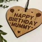 Birthday Gift For Mummy Wood Engraved Heart 30th 40th 50th