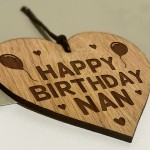 Birthday Gift For Nan Wood Engraved Heart 40th 50th 60th 70th
