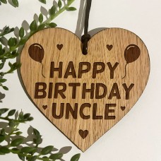 Birthday Gift For Uncle Wood Engraved Heart 30th 40th 50th
