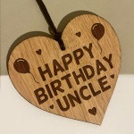 Birthday Gift For Uncle Wood Engraved Heart 30th 40th 50th