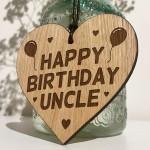 Birthday Gift For Uncle Wood Engraved Heart 30th 40th 50th