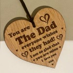 Dad Gift Engraved Heart Fathers Day Birthday Gift For Him