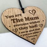 Mum Gift Engraved Heart Mothers Day Birthday Gift For Her Gift