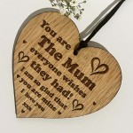 Mum Gift Engraved Heart Mothers Day Birthday Gift For Her Gift