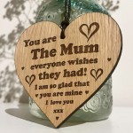 Mum Gift Engraved Heart Mothers Day Birthday Gift For Her Gift