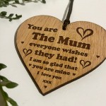 Mum Gift Engraved Heart Mothers Day Birthday Gift For Her Gift