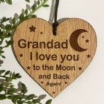 Grandad Gifts For Birthday Fathers Day Wood Engraved Heart