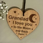 Grandad Gifts For Birthday Fathers Day Wood Engraved Heart
