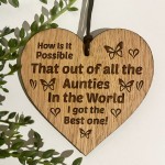 Auntie Gifts For Birthday Mothers Day Engraved Heart Thank You