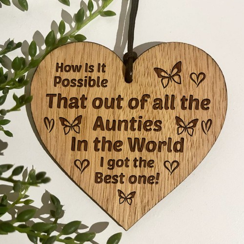 Auntie Gifts For Birthday Mothers Day Engraved Heart Thank You