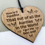 Auntie Gifts For Birthday Mothers Day Engraved Heart Thank You