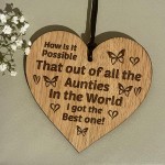 Auntie Gifts For Birthday Mothers Day Engraved Heart Thank You