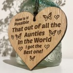 Auntie Gifts For Birthday Mothers Day Engraved Heart Thank You