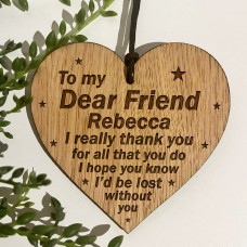 PERSONALISED Gift For Friend Best Friend Engraved Heart