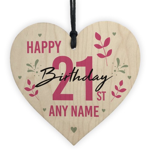 16th 18th 21st 30th Birthday Gift For Women Wood Heart