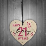 16th 18th 21st 30th Birthday Gift For Women Wood Heart