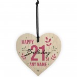 16th 18th 21st 30th Birthday Gift For Women Wood Heart
